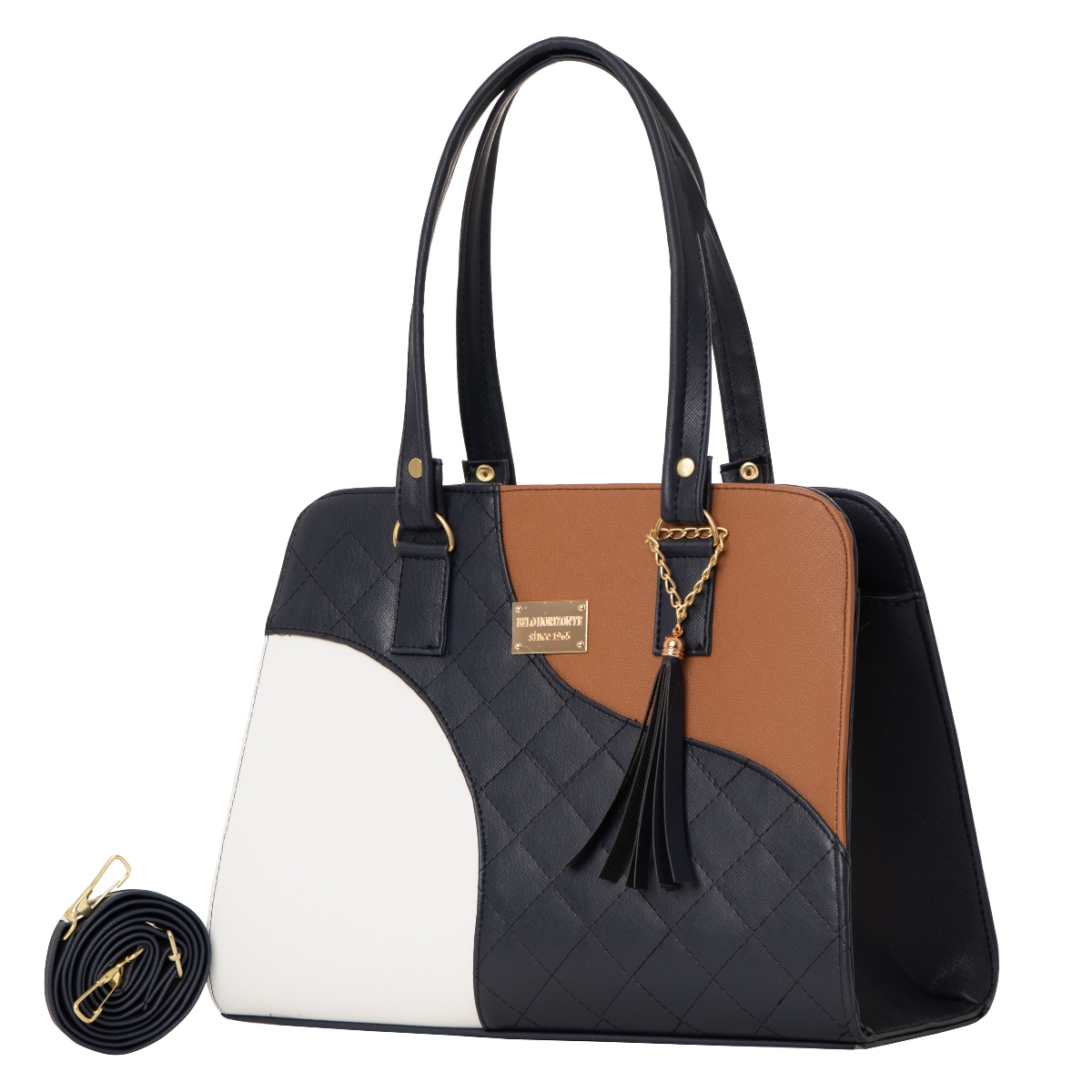Foto 1 | Bolsa Para Mujer Fana Aleyna Color Marino / Camel Elegante M3806 !!!