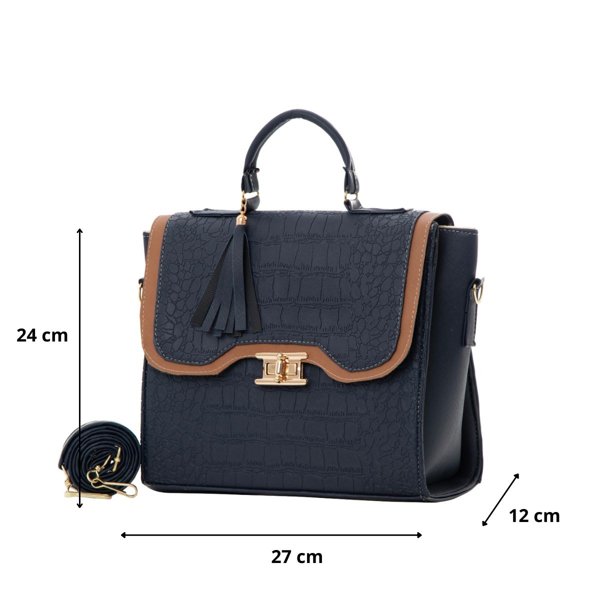 Foto 2 | Bolso De Mujer Fana Belen Color Azul Marino Original M3825 !!!