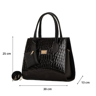 Foto 2 | Bolsa Para Mujer Fana Brina Color Negro Reforzada M3826 !!!
