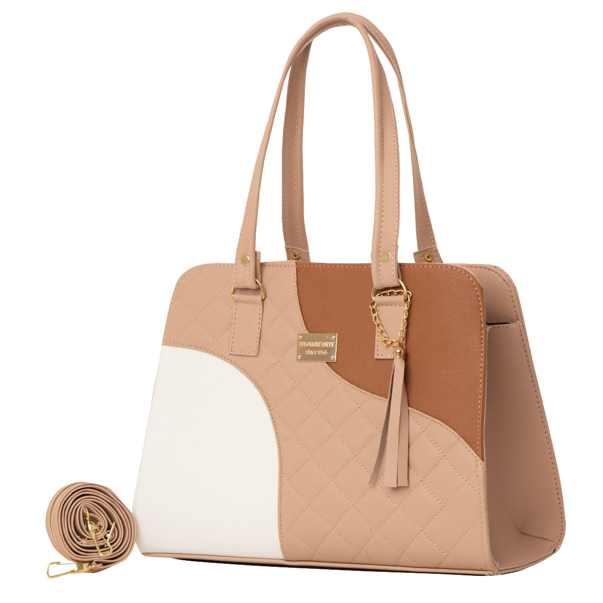 Bolso De Mujer Fana Aleyna Color Maquillaje / Camel Sensacional M3805 !!!