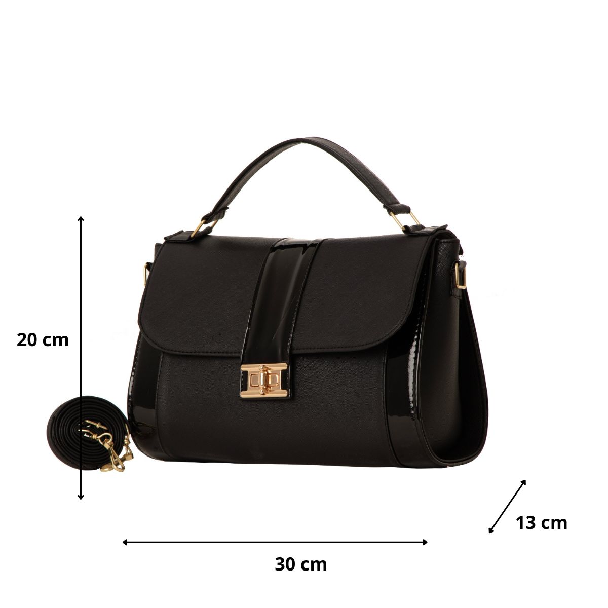 Foto 2 | Bolsa Para Mujer Fana Clara Color Negro Espectacular M3856 !!!