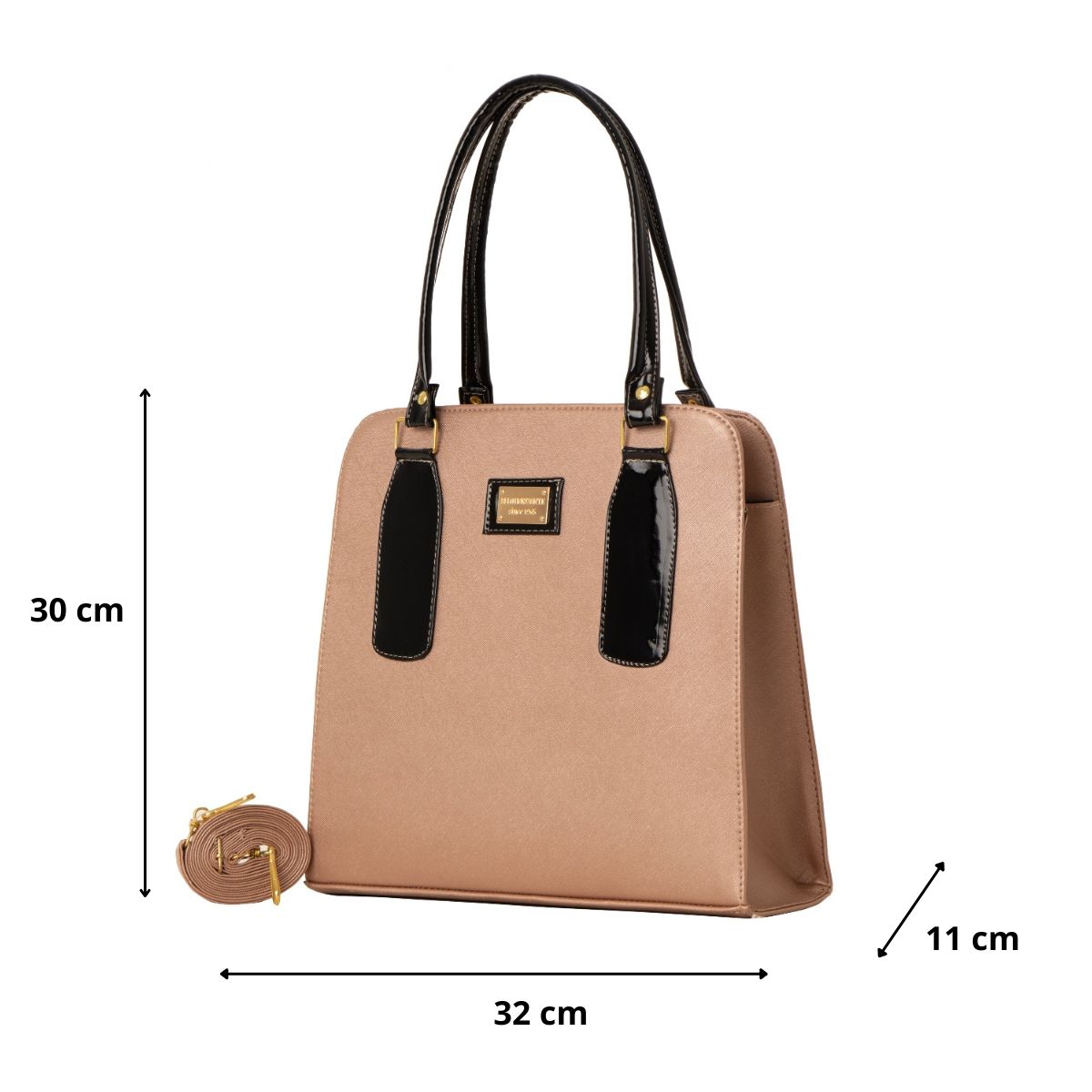 Foto 2 | Bolso De Mujer Fana Cruz Color Oro Rosado Juvenil M3869 !!!