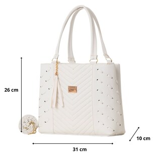 Foto 2 | Bolsa Para Mujer Fana Cristina Color Blanco Espectacular M3878 !!!