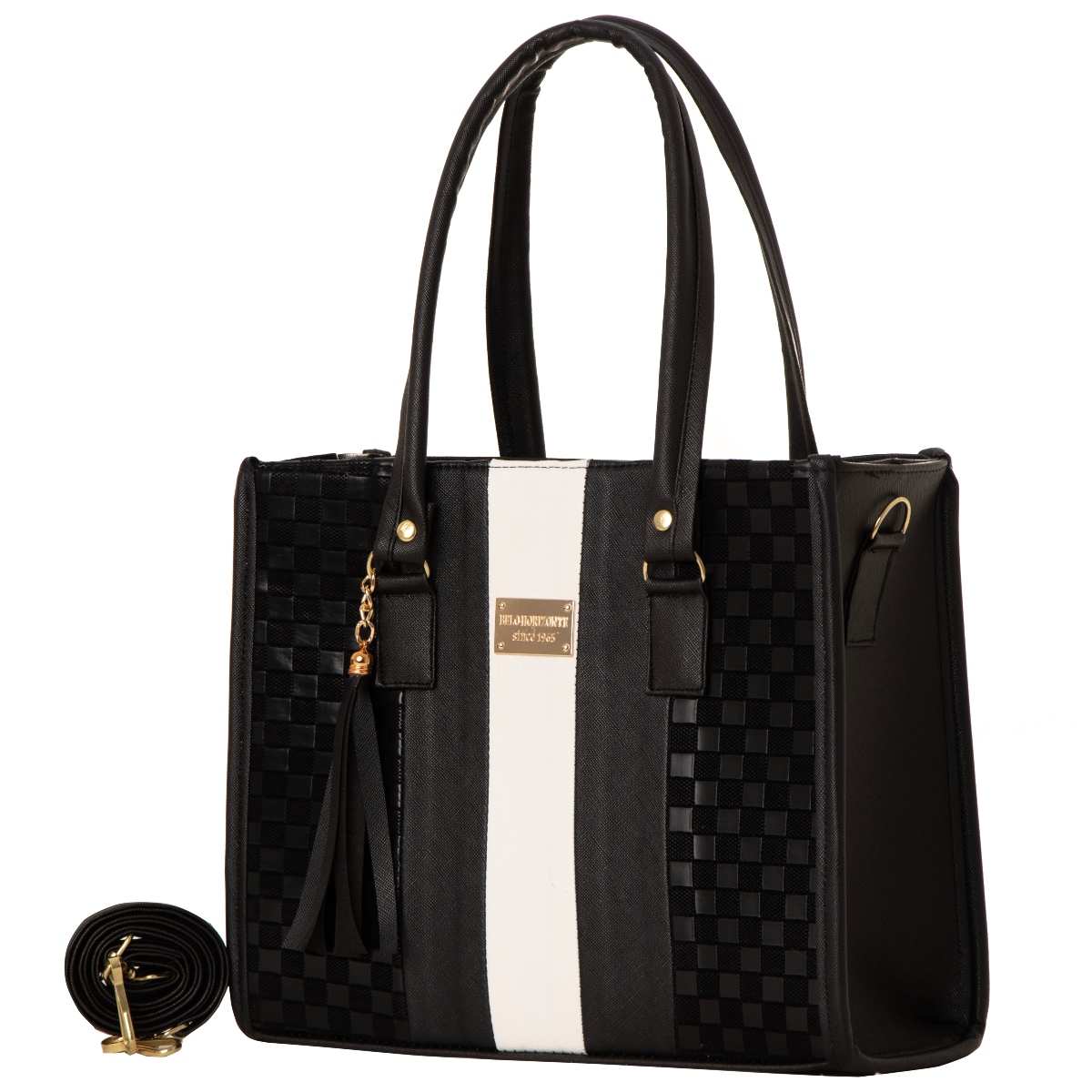 Foto 2 pulgar | Bolsa Para Mujer Fana Camila Color Ajedrez Negro Preciosa M3880 !!!
