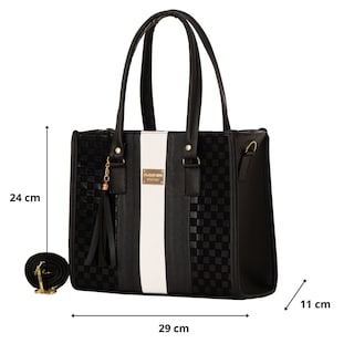 Foto 2 | Bolsa Para Mujer Fana Camila Color Ajedrez Negro Preciosa M3880 !!!