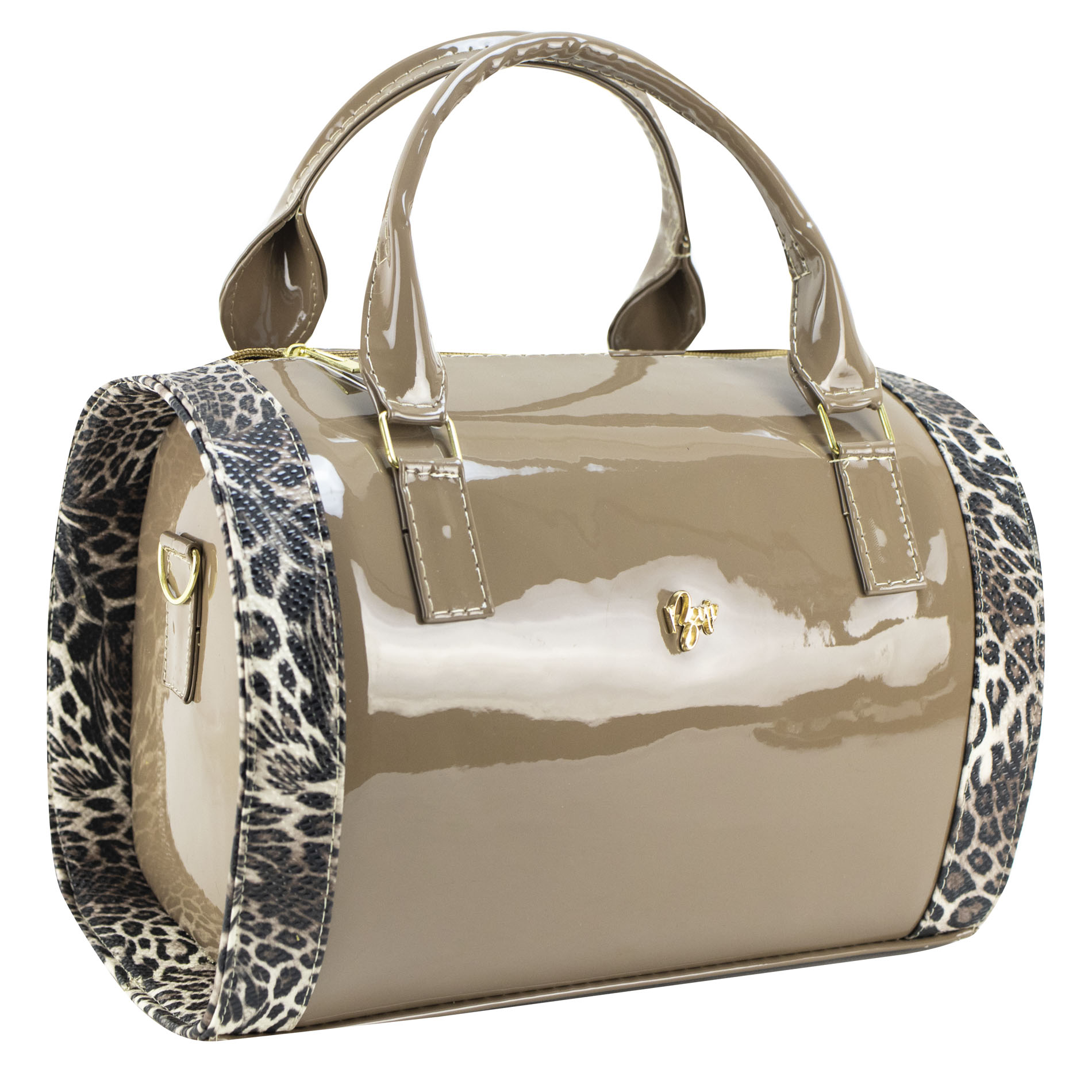 Foto 2 | Bolso Para Dama Venado Charol Chita Beige Sintetico Cohetzal Nueva Imagen