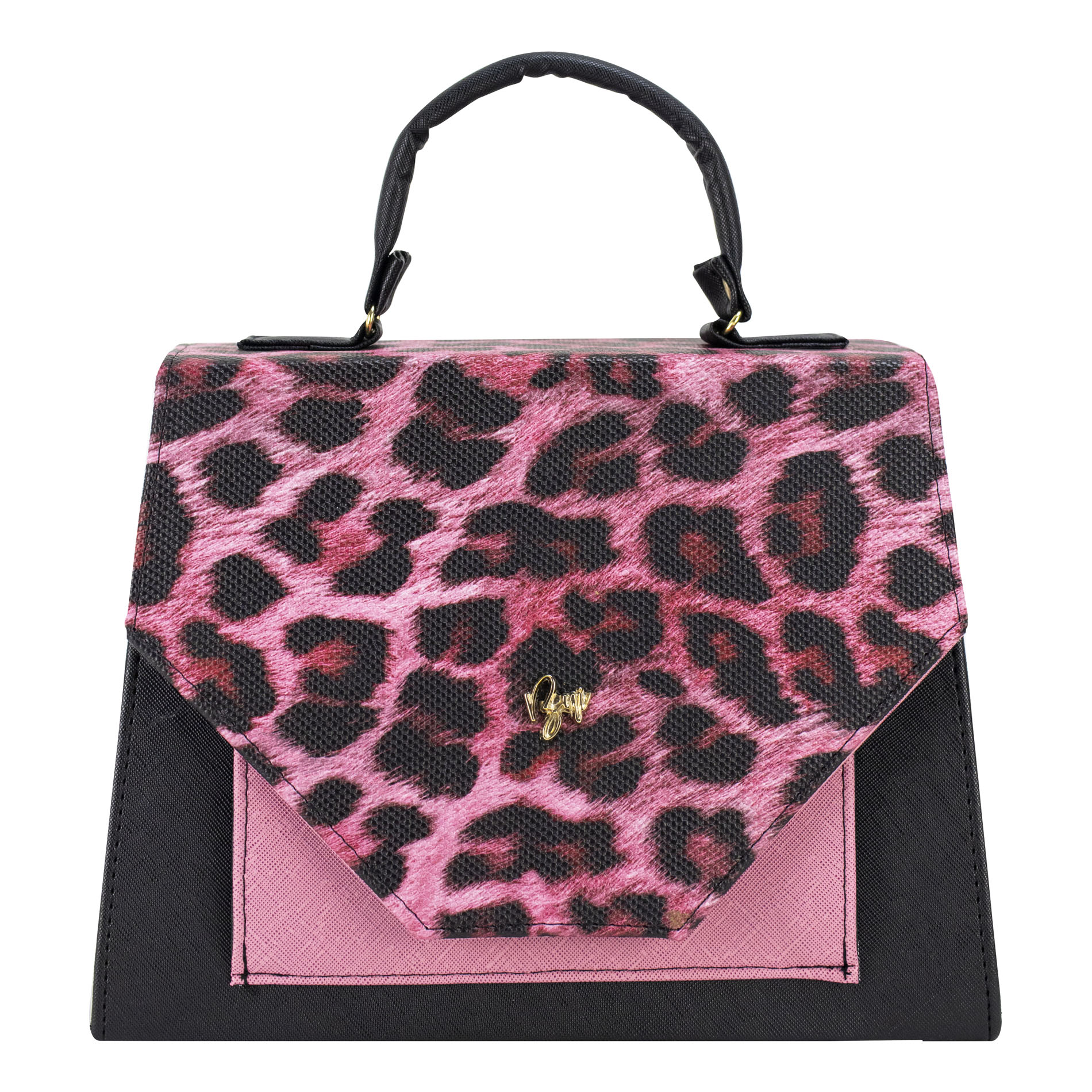 Bolso Para Dama Rosa Leopardo Sintetico Melanie Nueva Imagen