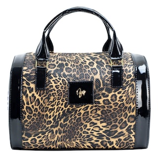 Foto 1 | Bolso Para Dama Café Chita Charol Negro Sintetico Cohetzal Nueva Imagen