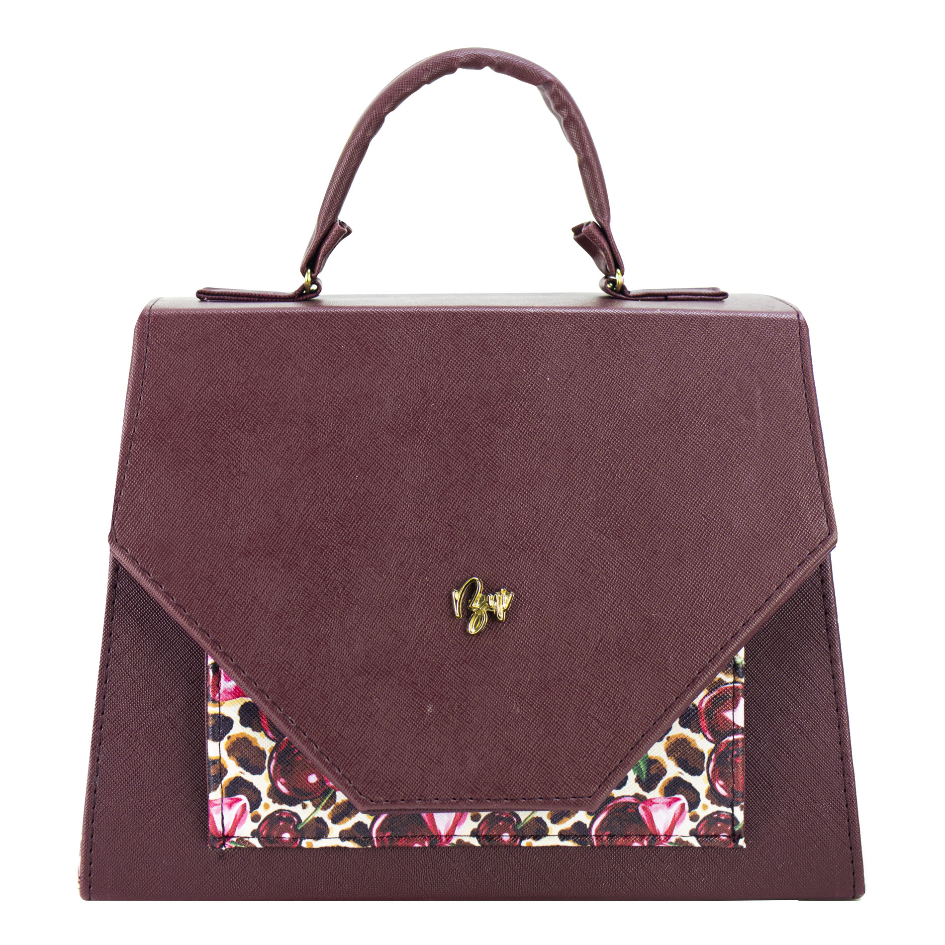 Foto 1 | Bolso Para Dama Vino Leopardo Cherry Sintetico Melanie Nueva Imagen