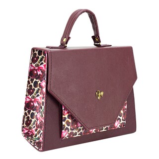 Foto 2 | Bolso Para Dama Vino Leopardo Cherry Sintetico Melanie Nueva Imagen