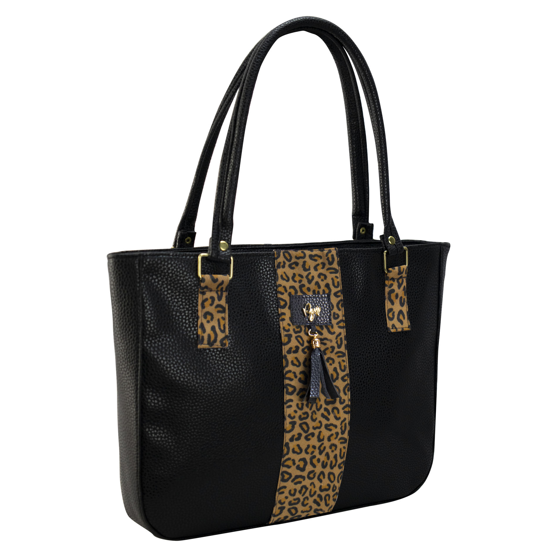 Foto 3 pulgar | Bolso Para Dama Negro Leopardo Felino Sintetico Carmela Nueva Imagen