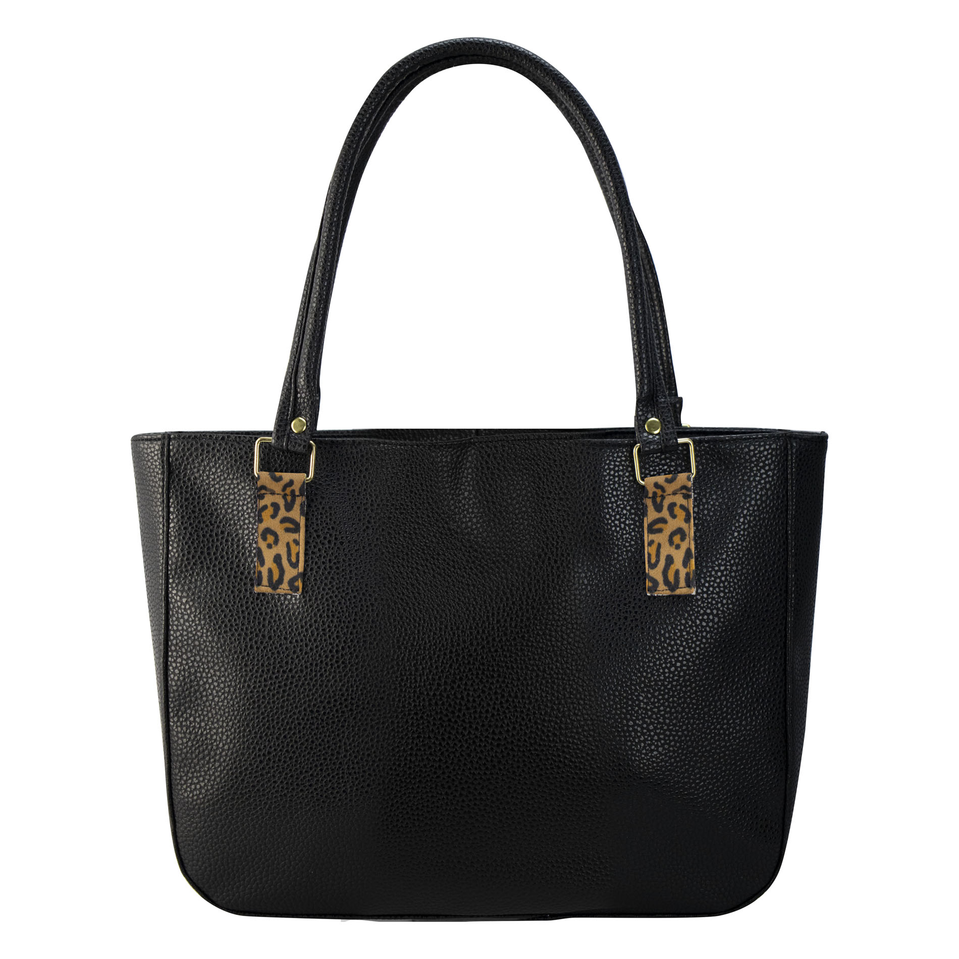 Foto 4 pulgar | Bolso Para Dama Negro Leopardo Felino Sintetico Carmela Nueva Imagen