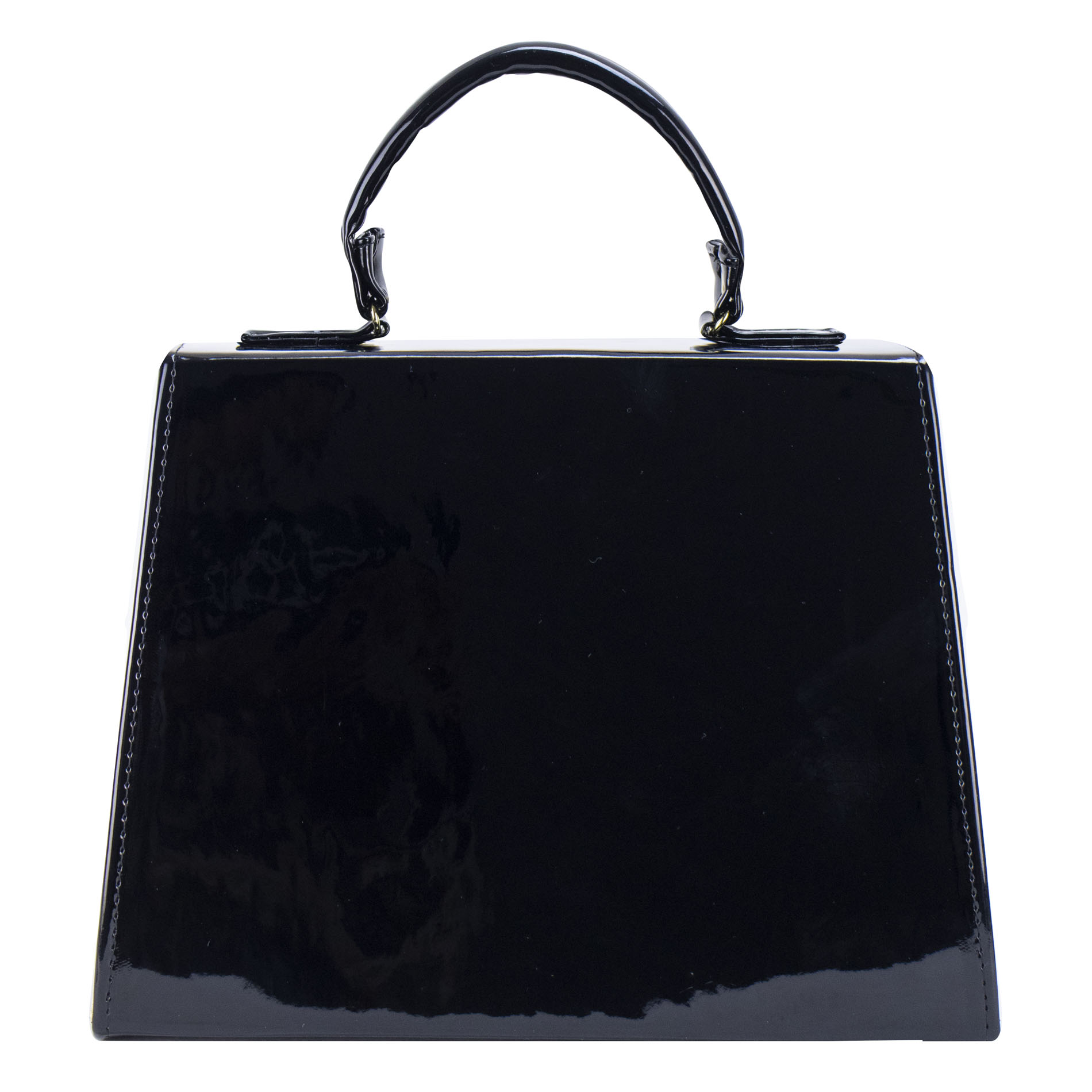 Foto 3 | Bolso Para Dama Negro Charol Leopardo Sintetico Melanie Nueva Imagen
