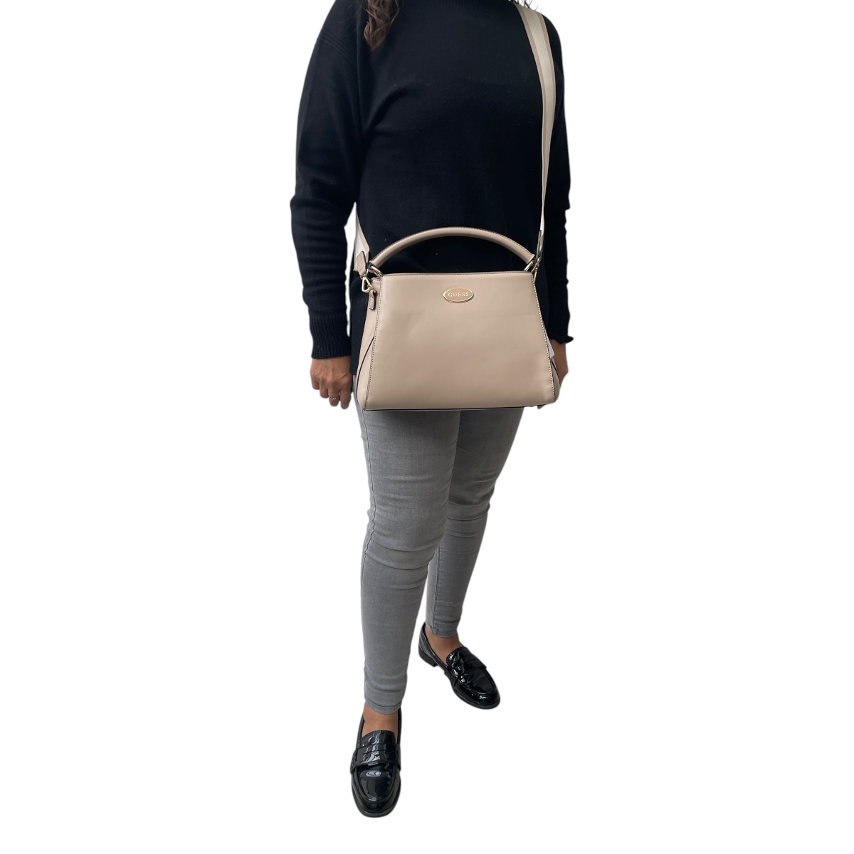 Foto 7 | Bolsa Para Dama Satchel Oakbank Taupe Guess