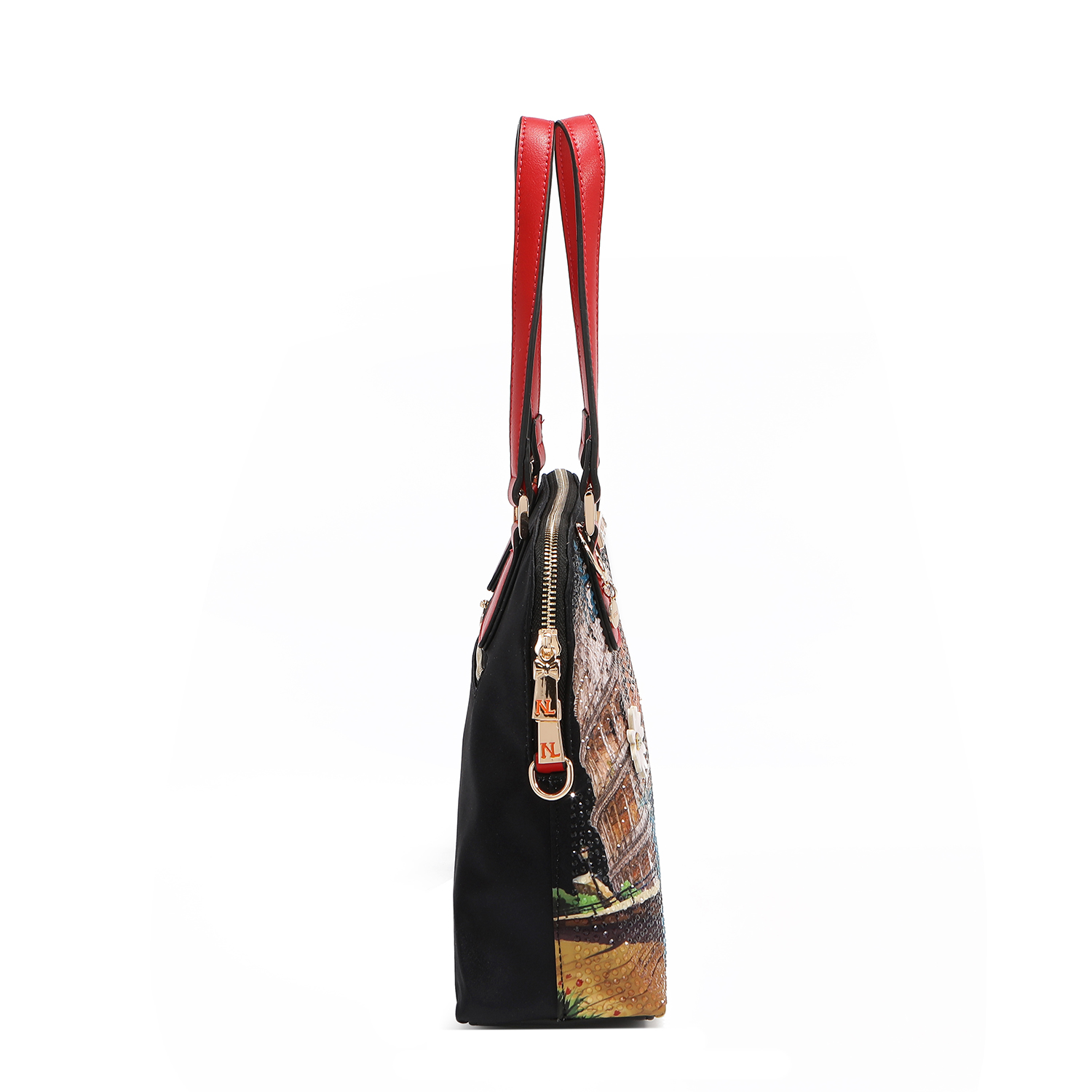 Foto 3 pulgar | Bolsa De Mano Nicole Lee Estampado Martha Travels
