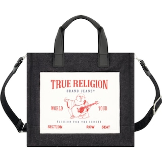 Foto 1 | Bolsa True Religion Tote Travel Shoulder Black Denim - Venta Internacional