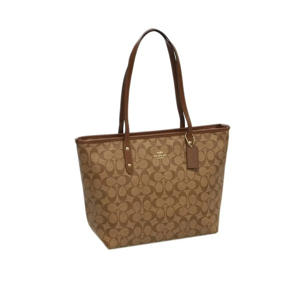 Foto 2 | Bolsa City Zip Tote Coach Mujer F58292 Miel