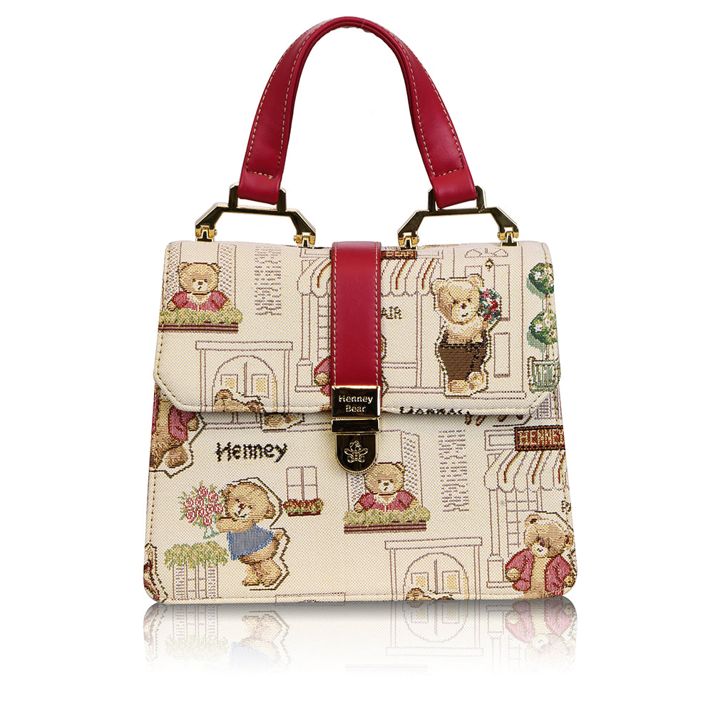 Foto 4 pulgar | Bolsa Henney Bear 179 Floral Bear