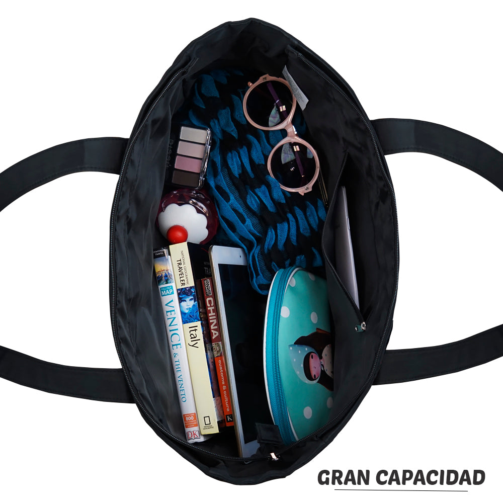 Foto 7 pulgar | Bolsa con Asas SQbags Black & White