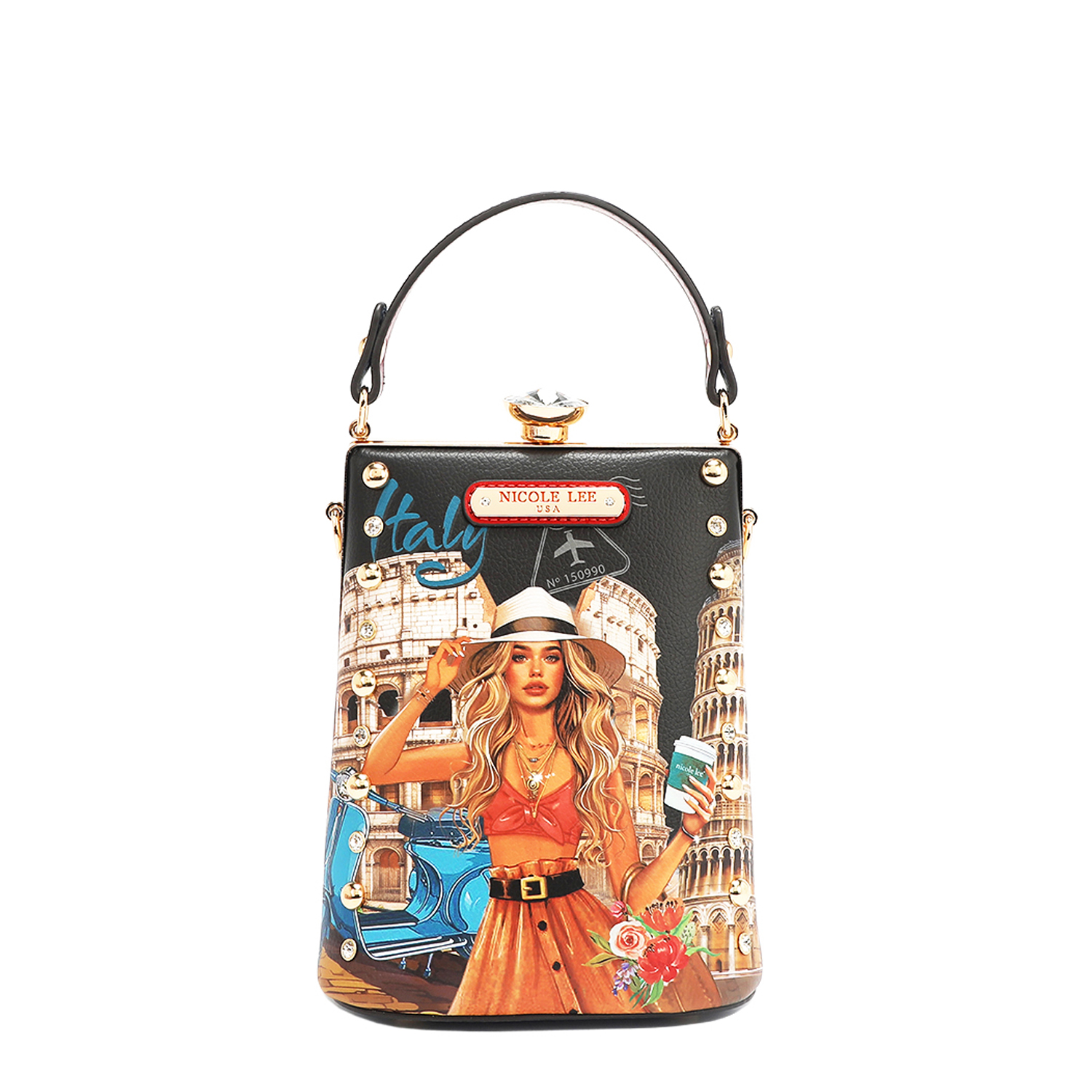 Bolsa de Mano Nicole Lee Estampada Martha Travels