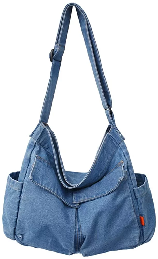 Foto 1 | Bandolera De Mezclilla Retro, Ligera, Estilo Casual, Azul - Venta Internacional.