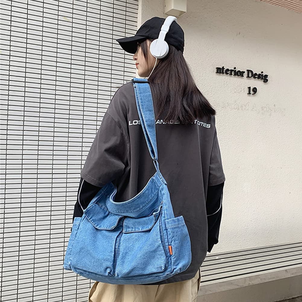 Foto 3 | Bandolera De Mezclilla Retro, Ligera, Estilo Casual, Azul - Venta Internacional.