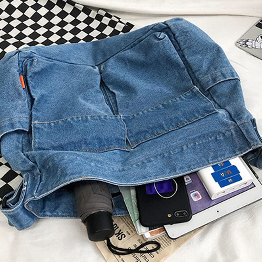 Foto 6 | Bandolera De Mezclilla Retro, Ligera, Estilo Casual, Azul - Venta Internacional.
