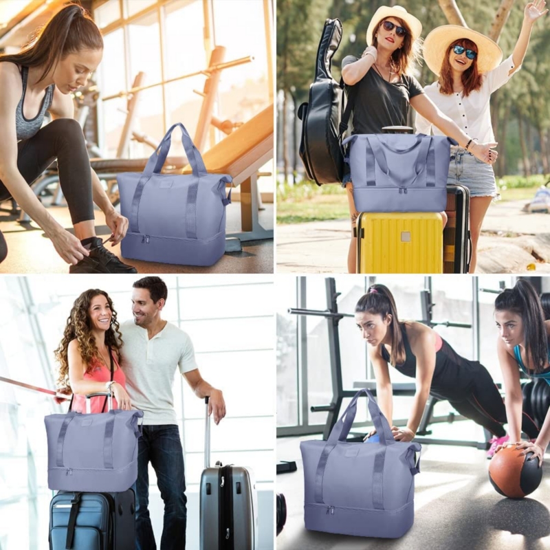 Foto 3 pulgar | Bolsa De Viaje Para Mujer, Poliéster Duradero, Negra, 37 L De Capacidad - Venta Internacional.