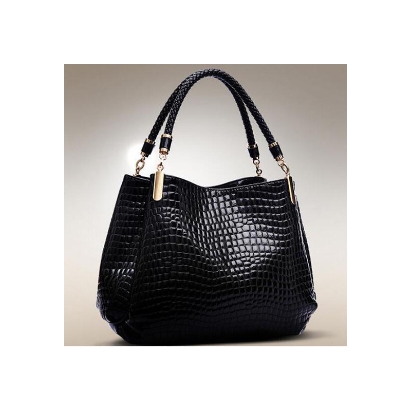 Foto 2 pulgar | Bolso De Mano Para Mujer De Piel Granulada De Cocodrilo De Gran Capacidad - Venta Internacional.