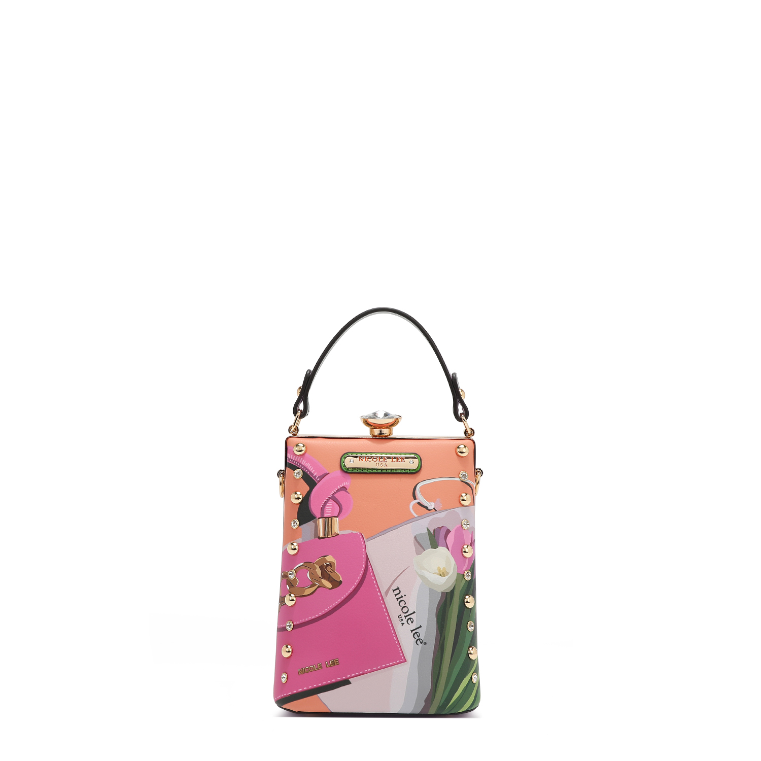 Foto 1 | Bolsa De Mano Nicole Lee Estampada Violet Blossom