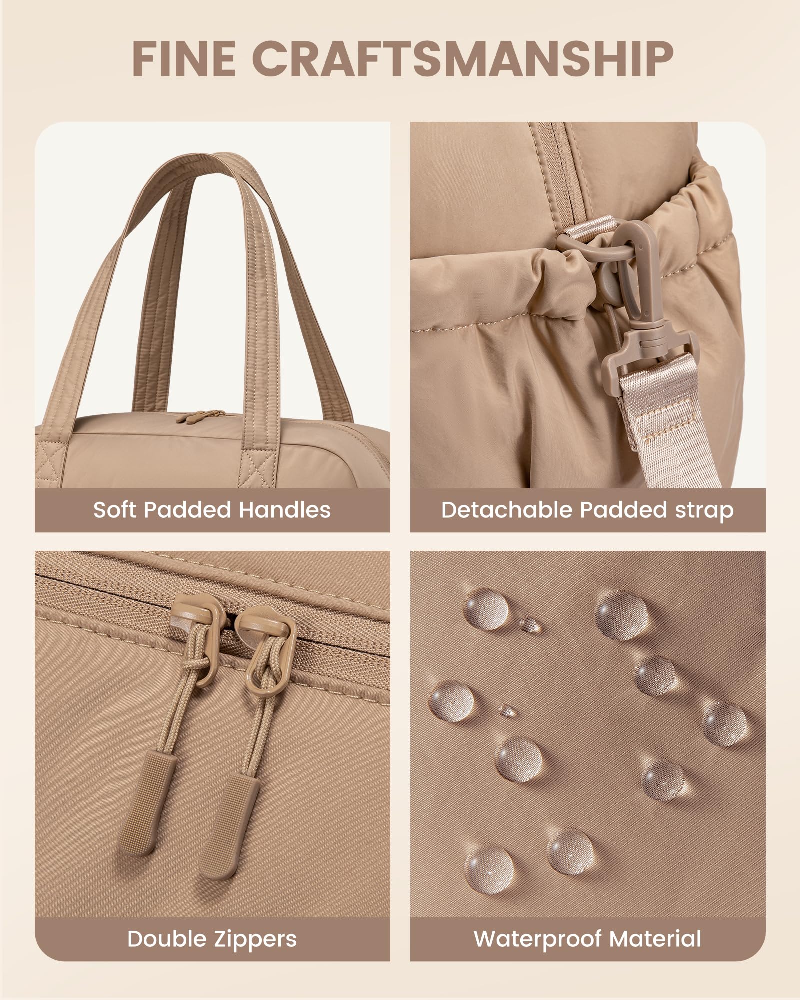 Foto 8 pulgar | Bolso De Fin De Semana Lovevook Para Mujer Con Compartimento Para Zapatos Y Bolsillo Húmedo - Venta Internacional.