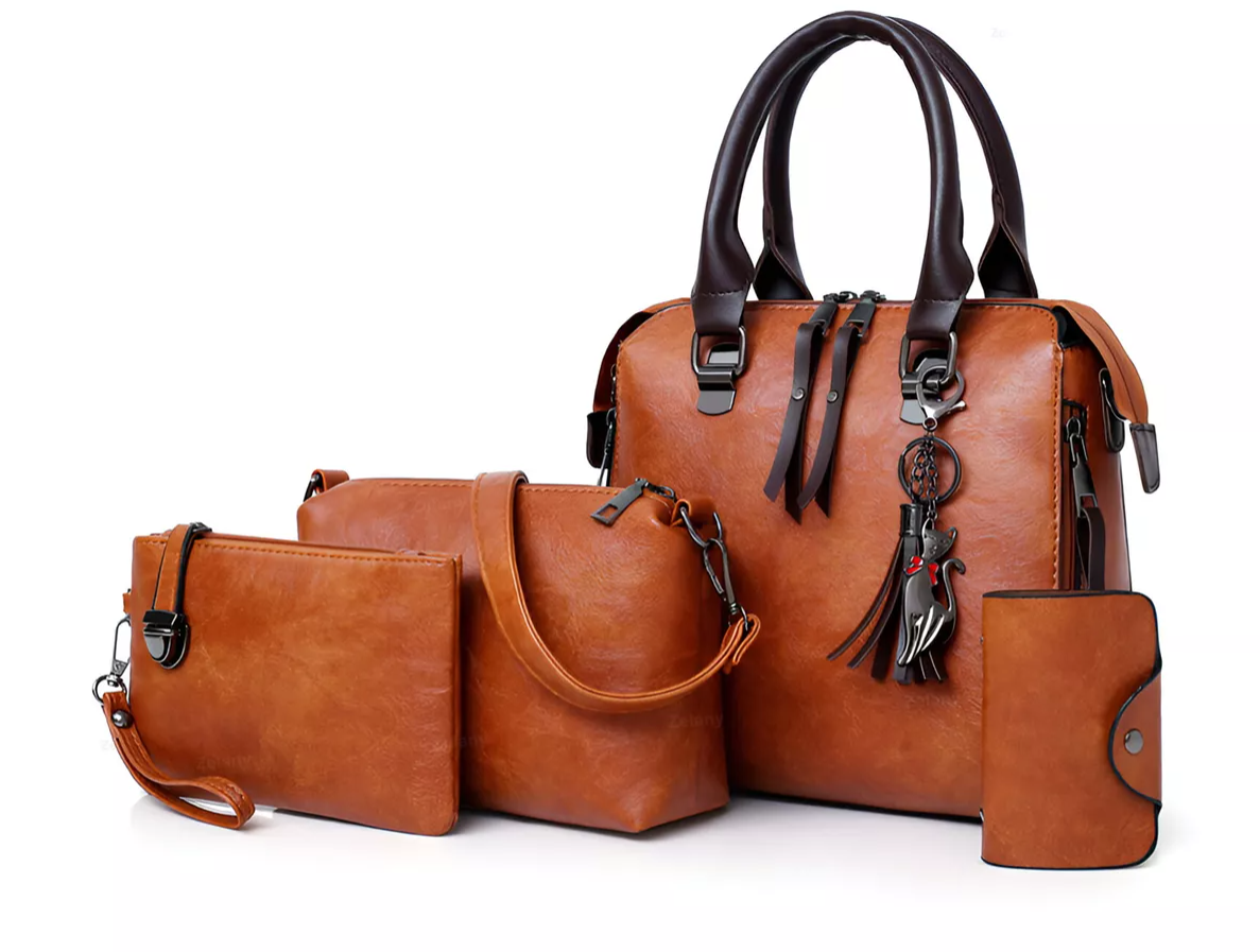 Foto 1 | Set 4 Bolsas Xtellar Cat Mujer Marron