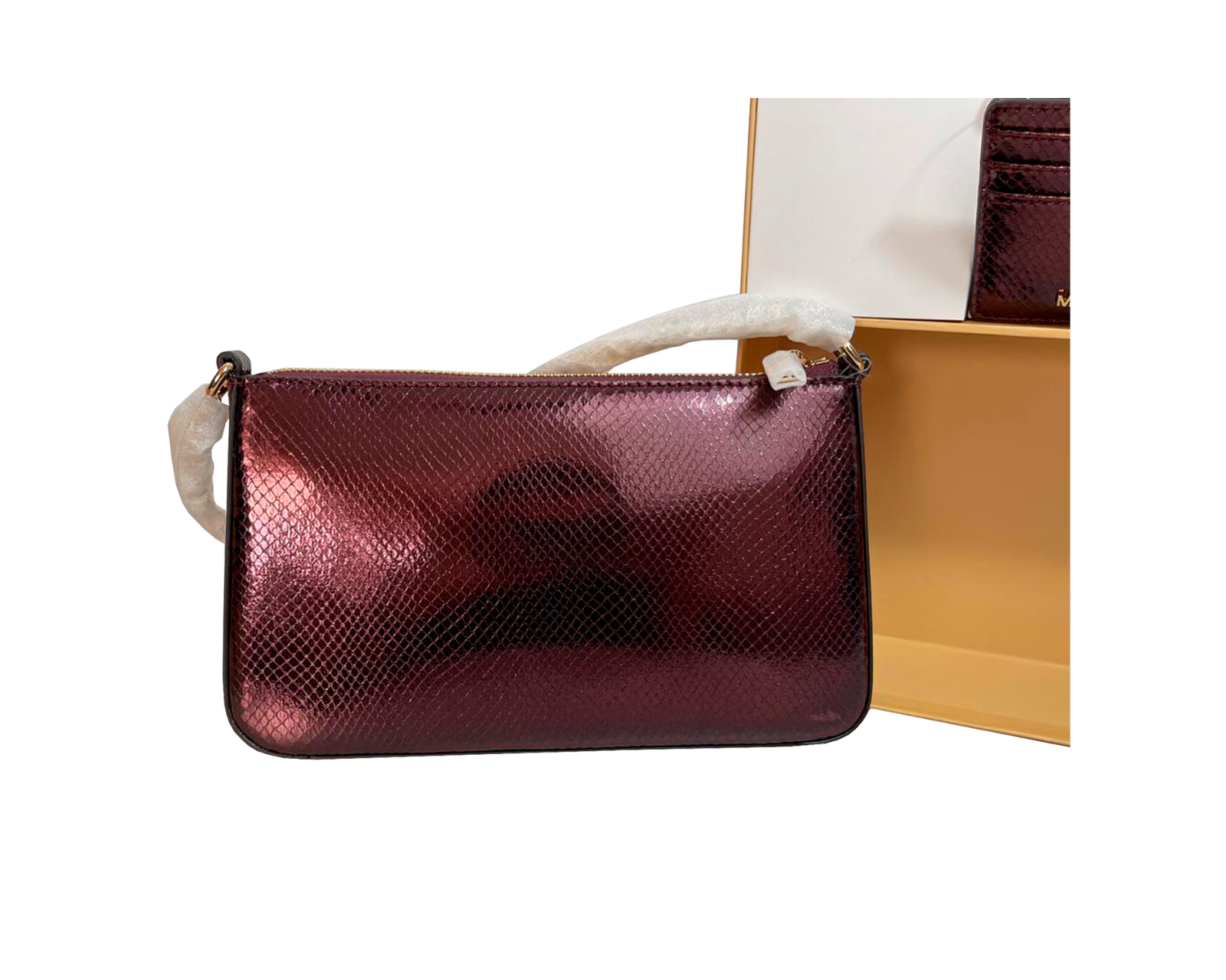 Foto 5 pulgar | Bolsa Michael Kors Medium Pouch And Card Case Gift Set 35f4ggzd6m Color Vino