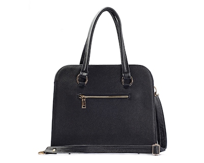 Foto 3 | Bolso Tote A Ángelozano De Piel Vacuna Con Telar Étnico, Modelo Camila