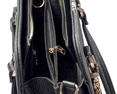 Foto 5 | Bolso Tote A Ángelozano De Piel Vacuna Con Telar Étnico, Modelo Camila