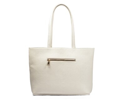 Foto 3 | Bolso Tipo Tote A Ángelozano De Piel Vacuna Con Telar Artesanal Y Gamuza, Modelo Gabriela