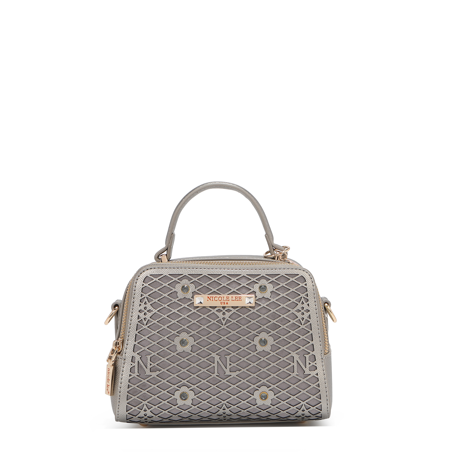 Bolsa De Mano De Nicole Lee De Corte Laser Y Pedrería