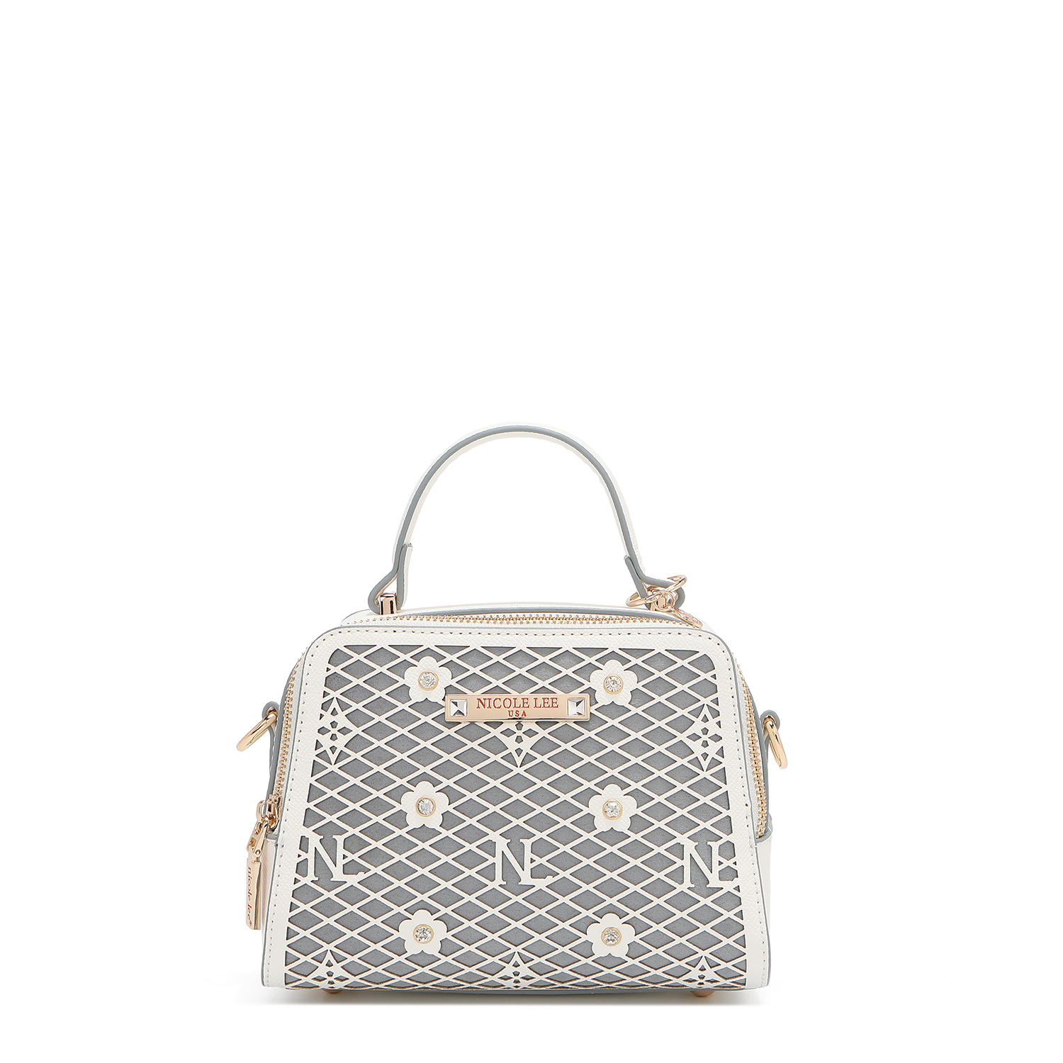 Bolsa De Mano De Nicole Lee De Corte Laser Y Pedrería
