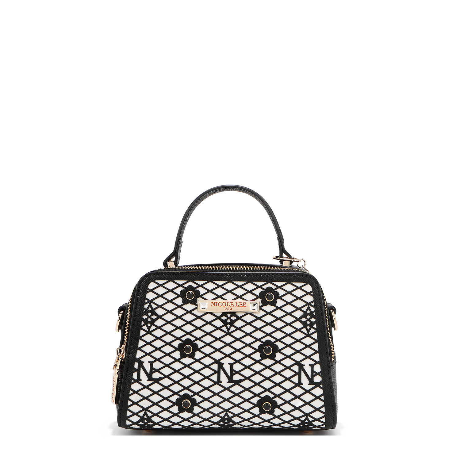 Bolsa De Mano De Nicole Lee De Corte Laser Y Pedrería