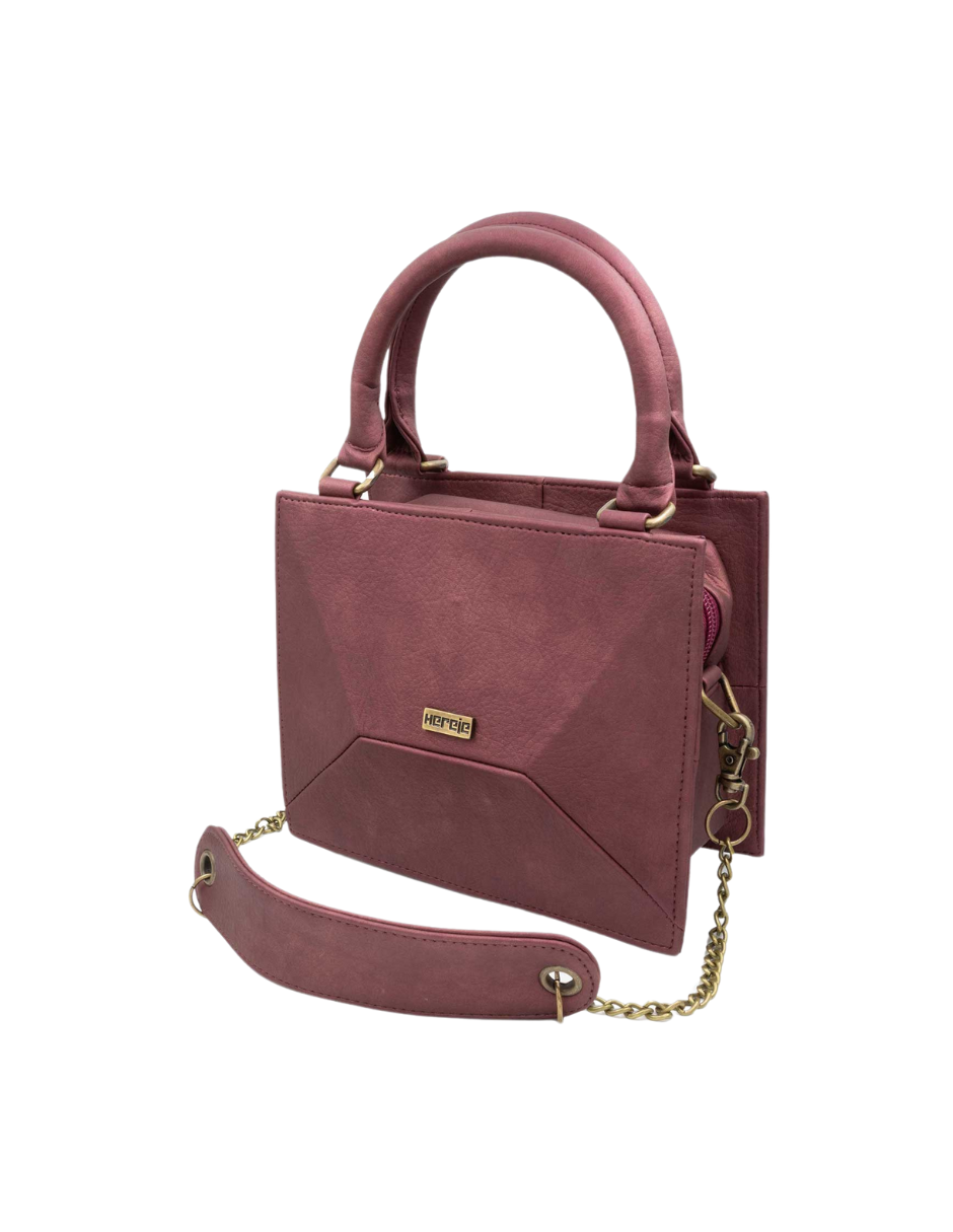Foto 3 pulgar | Bolso De Mano Mini Sara Color Vino Hereje Para Dama