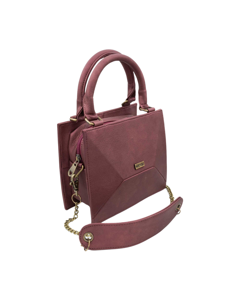 Foto 4 pulgar | Bolso De Mano Mini Sara Color Vino Hereje Para Dama