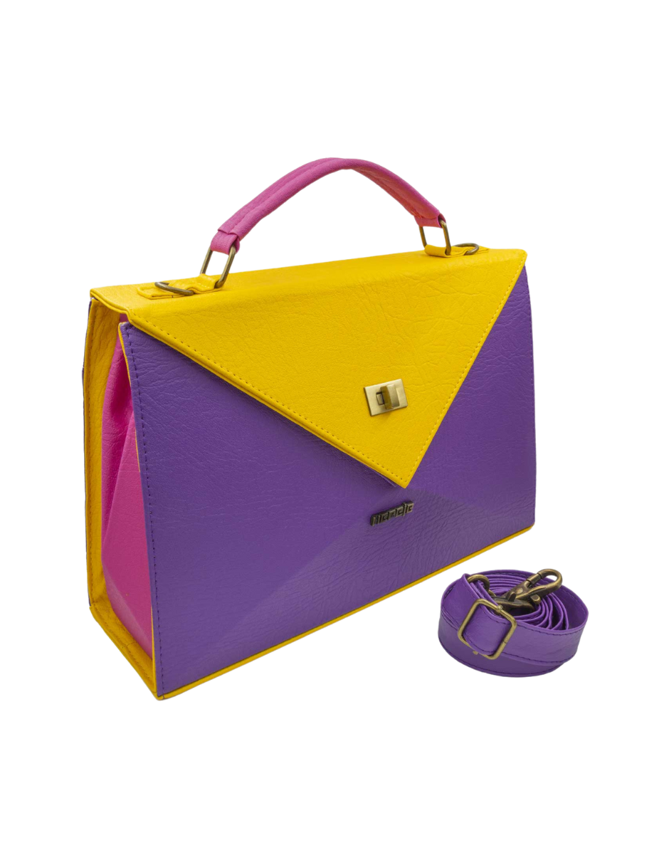 Foto 3 pulgar | Bolso Crossbody Siena Luminosa Bicolor Hereje Para Dama