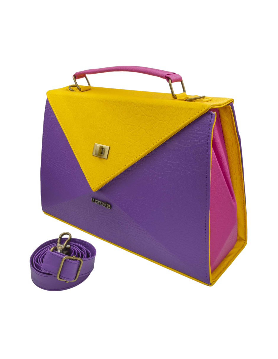 Foto 4 pulgar | Bolso Crossbody Siena Luminosa Bicolor Hereje Para Dama