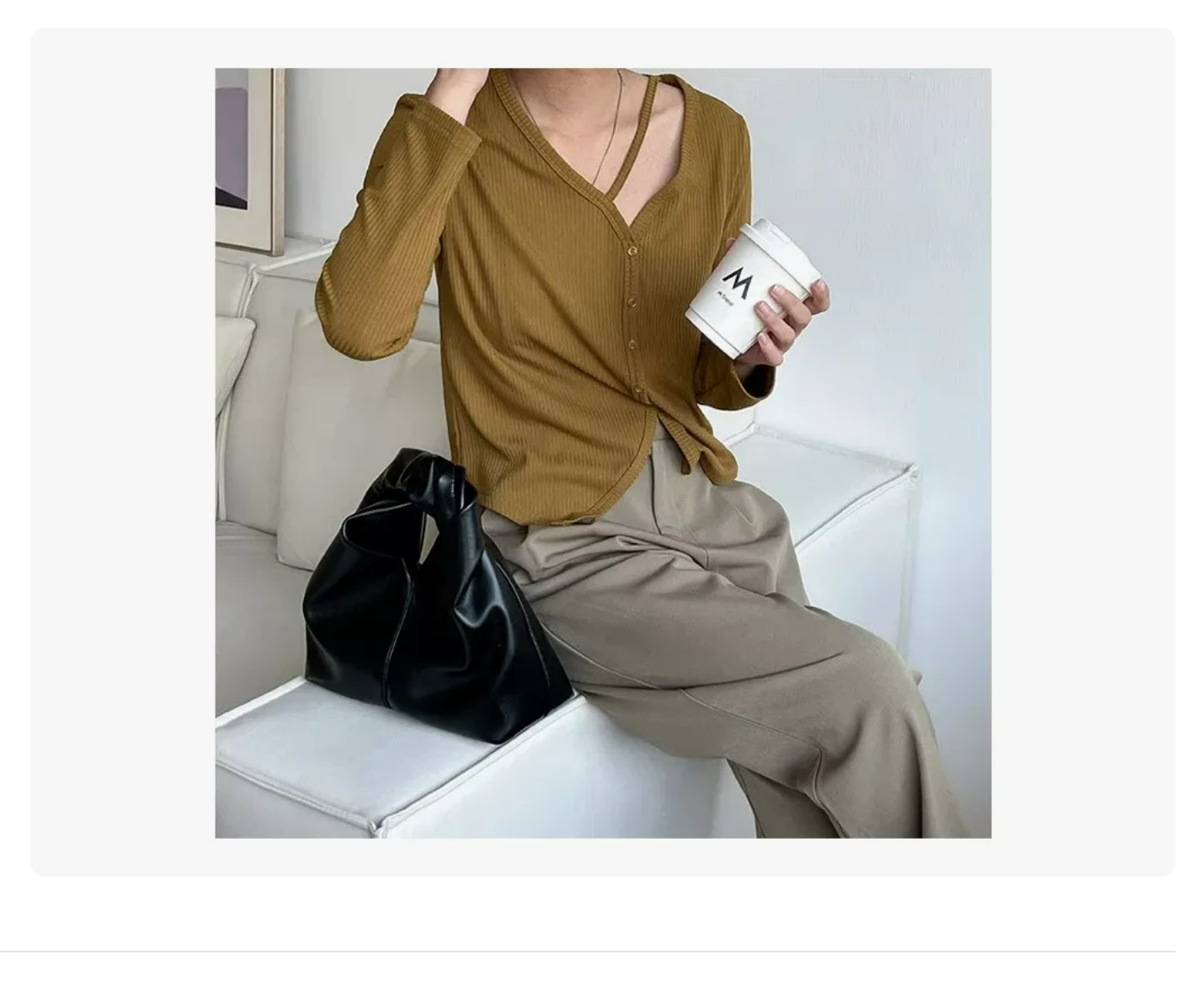 Foto 5 pulgar | Bolso Nudo De Cuero Arrugado Forma Nube Estilo Hobo Mujer Negro Xtellar