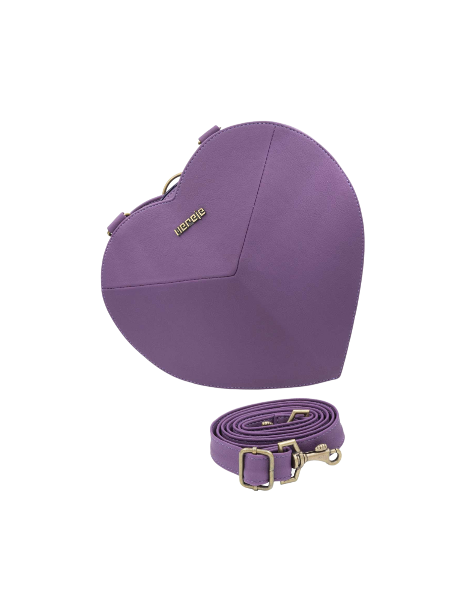 Foto 3 pulgar | Bolso Crossbody Corazón Morado Hereje para Dama