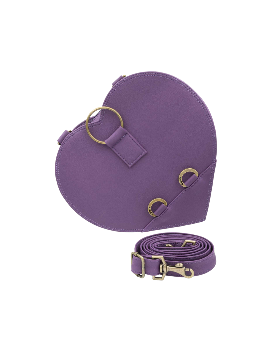 Foto 5 pulgar | Bolso Crossbody Corazón Morado Hereje para Dama