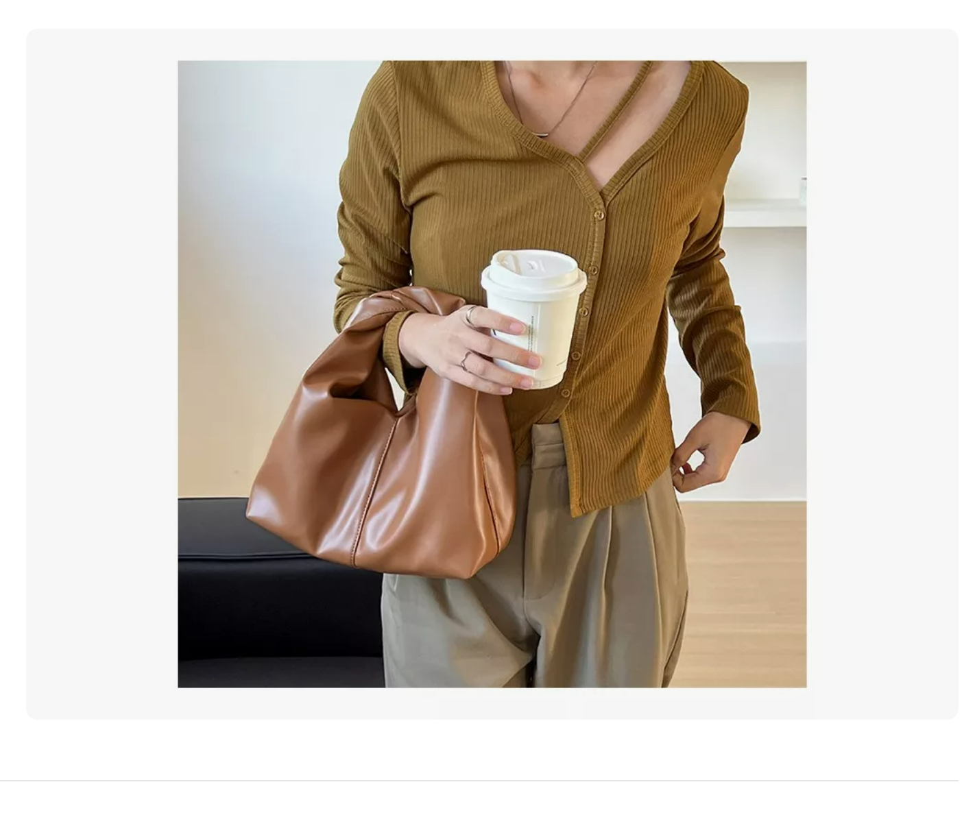 Foto 5 pulgar | Bolso Nudo De Cuero Arrugado Forma Nube Estilo Hobo Mujer Bordó Xtellar