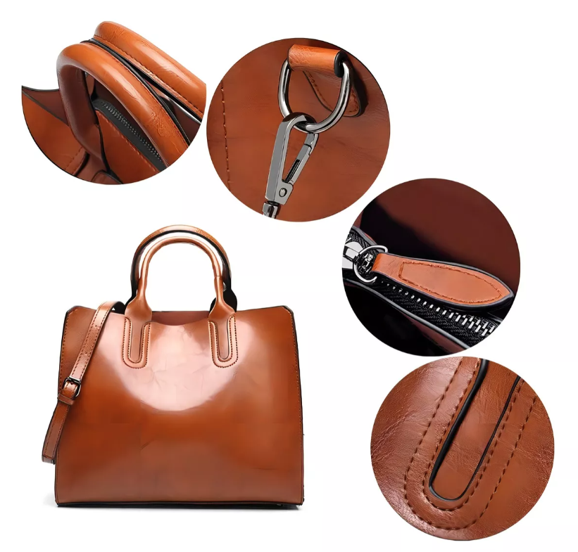 Foto 6 pulgar | Bolsa Mano Hombro Xtellar De Mujer Marrón