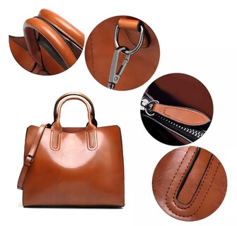 Foto 5 | Bolsa Mano Hombro Xtellar De Mujer Marrón