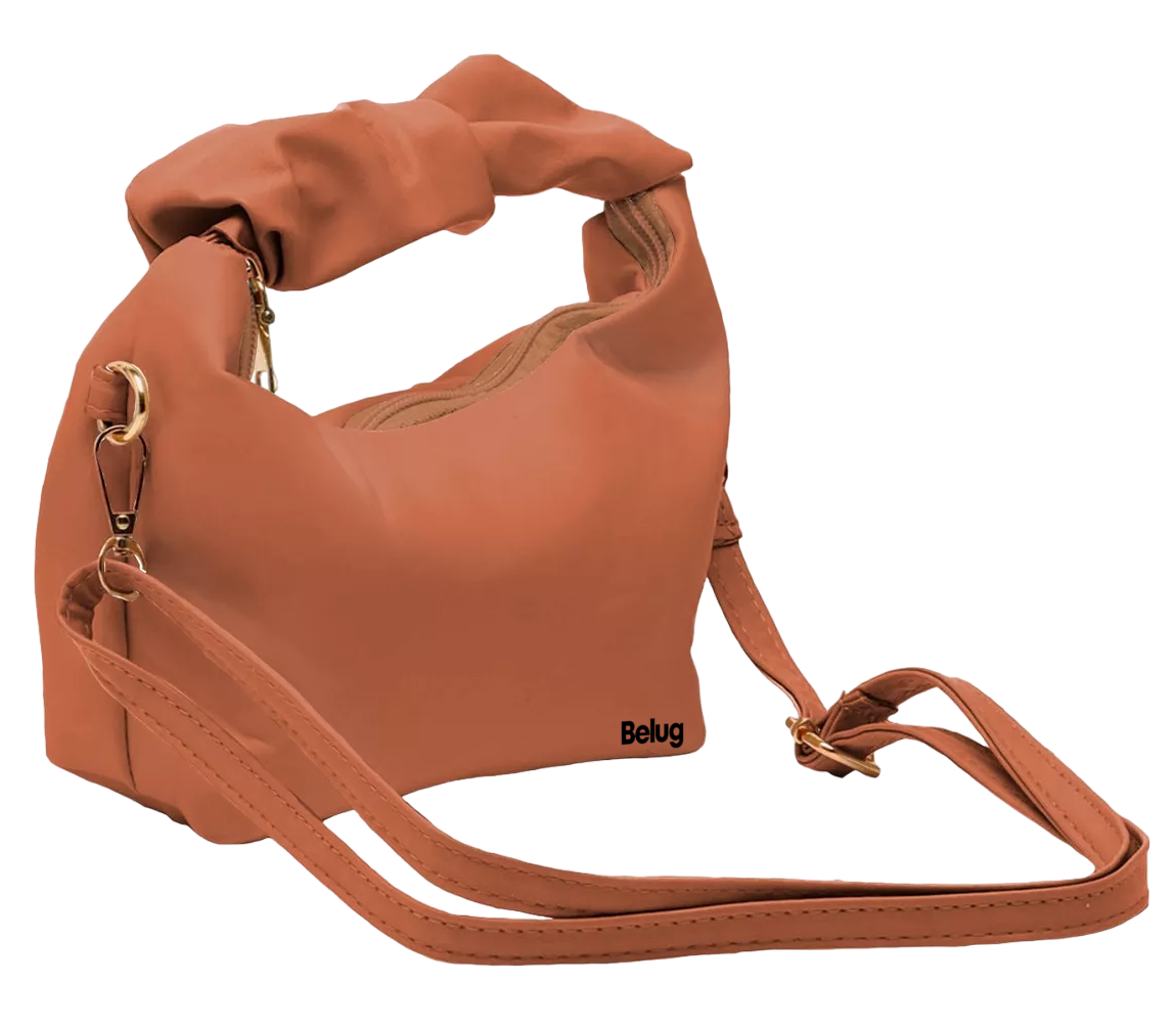 Bolso De Mano Belug Tipo Piel Para Mujer Marron